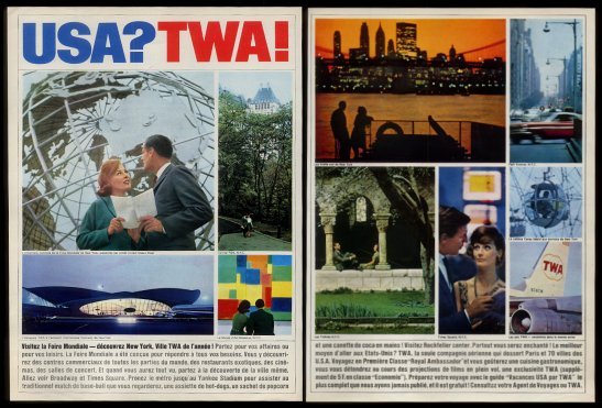 French Magazine TWA Advertisement