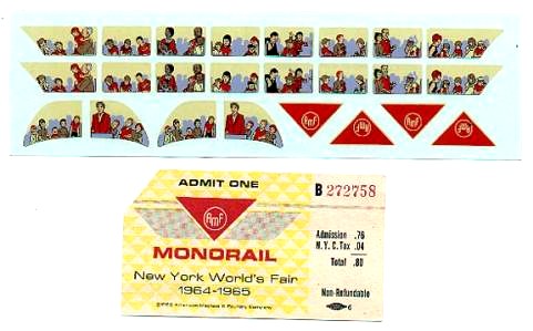 Monorail Jr. Decals and Free Ticket to Ride