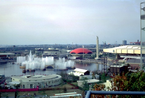 View Featuring Pavilion of Pool of Industry & Fountains