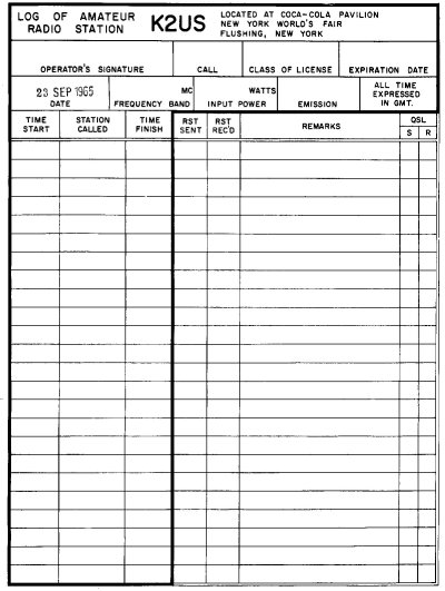 K2US Log Sheet