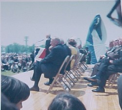 Robert Moses at dedication ceremony
