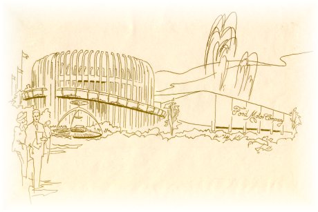 Line drawing:  The Wonder Rotunda