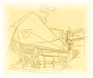 Line drawing: Philco display