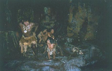 Cavemen warm bottoms on the Magic Skyway ride