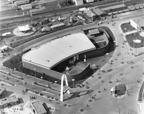 Aerial view of Illinois Pavilion