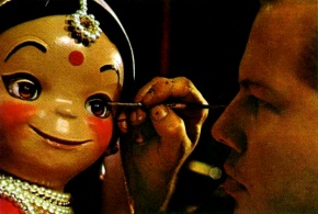 Applying Make-up to Indian Girl