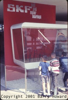 Kids watch Ball Bearing exhibit